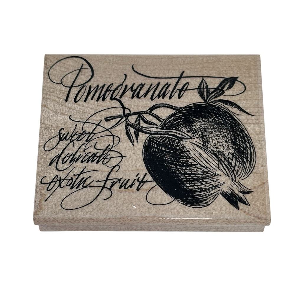 Rubber Stampede Natures Pomegranate Rubber Stamp